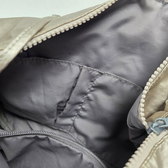 Kipling Crossbody Shoulder Bag Womens Beige Gold Metallic Nylon Adjustable Purse - Picture 11 of 11